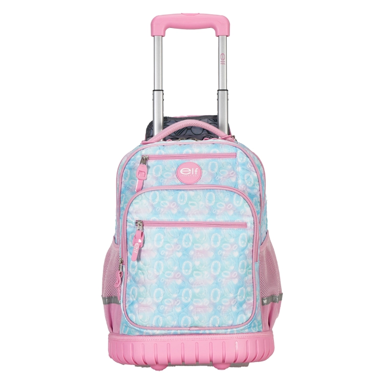 Mochila Escolar Elf 2026 1 Division Rosa con Carro Art.I6461A